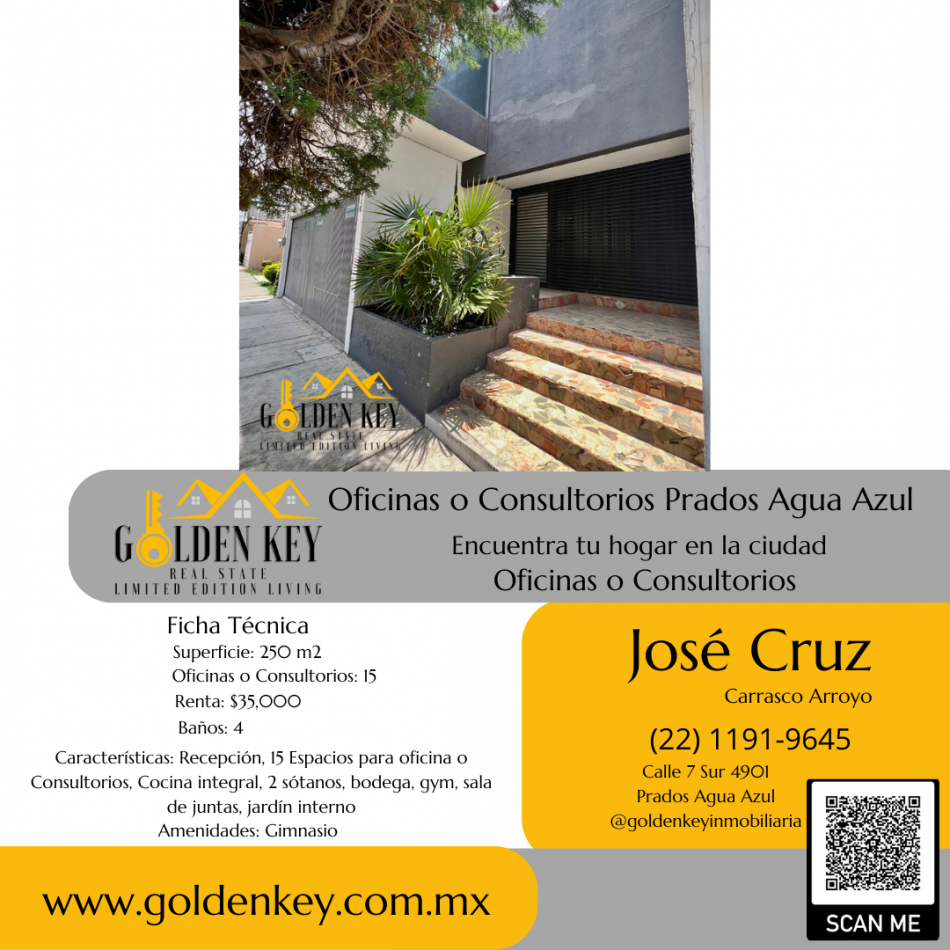 Oficinas o Consultorios Prados Agua Azul