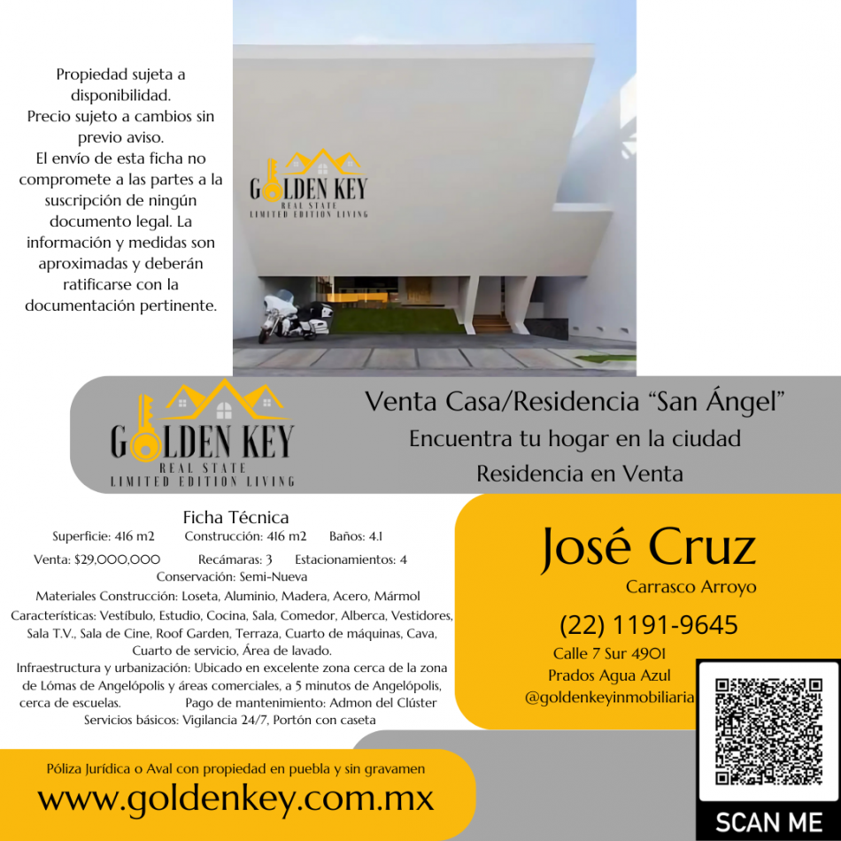 Venta de Casa/Residencia en Fraccionamiento San Angel