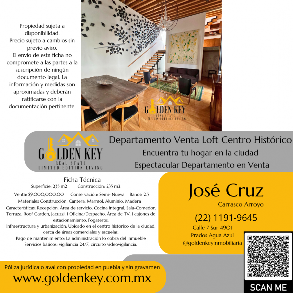 Departamento Venta Loft Centro Historico Calzagrande