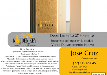 Departamento 27 Poniente