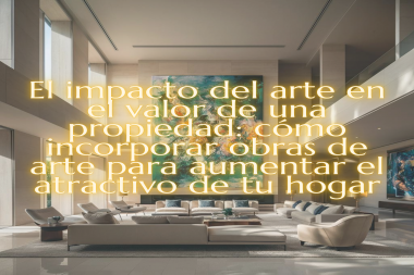 "El impacto del arte en el valor de una propiedad: cómo incorporar obras de arte para aumentar el atractivo de tu hogar"