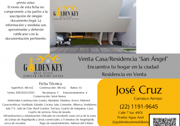Venta de Casa/Residencia en Fraccionamiento San Angel