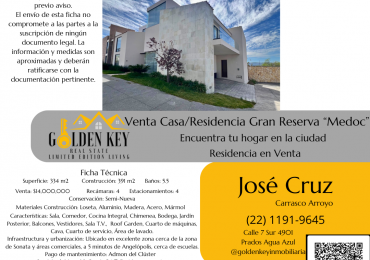Venta Casa/residencia Gran Reserva Lomas de Angelopolis Medoc