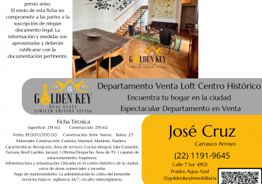 Departamento Venta Loft Centro Historico Calzagrande